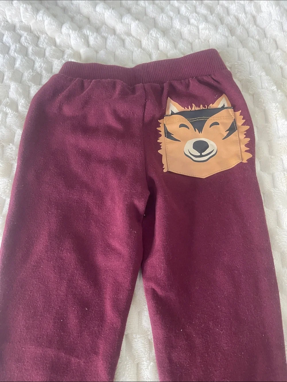 The Children's Place Maroon Jogger Sweatpants with White Drawstring